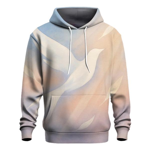 Dove Like Light Silhouette embroidered hoodies