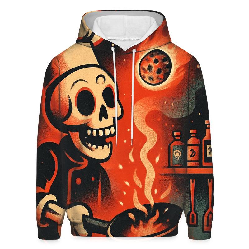 Skeleton Chef Meteor Kitchen premium hoodies