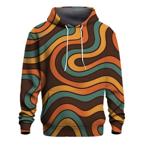 Psychedelic Wave Topography heavyweight hoodies