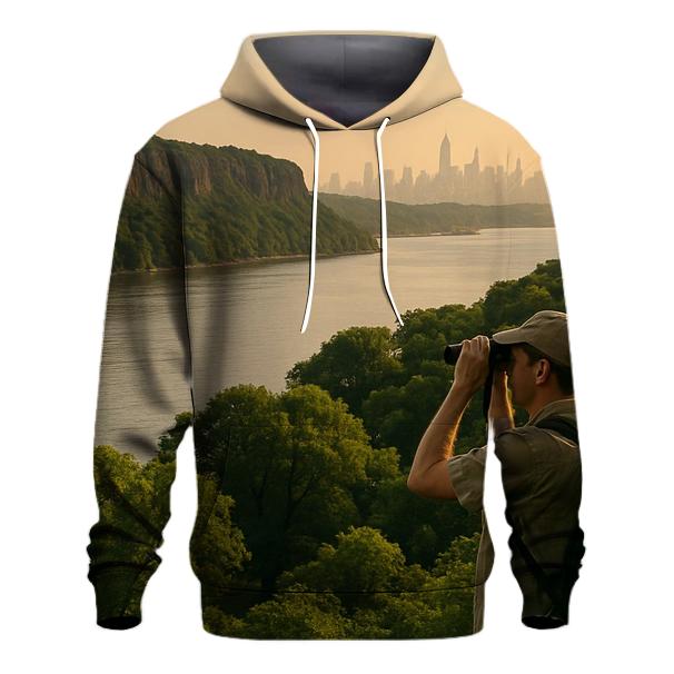 Inwood Hill Park Lookout With Palisades And Skyline Layering embroidered hoodies