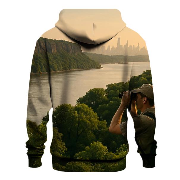 Inwood Hill Park Lookout With Palisades And Skyline Layering embroidered hoodies