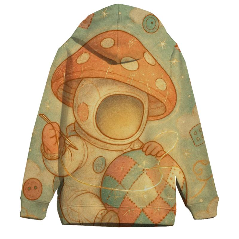Mushroom Astronaut Quilt pullover hoodies