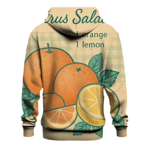 Retro Kitchen Recipe Card Citrus Print designer hoodies