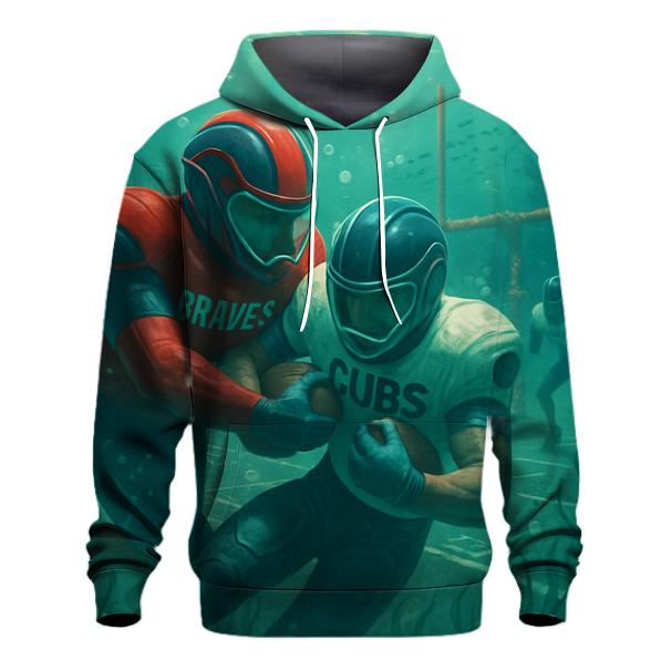 Underwater Helmet Clash At The Reef Field zip-up hoodies
