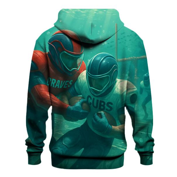 Underwater Helmet Clash At The Reef Field zip-up hoodies