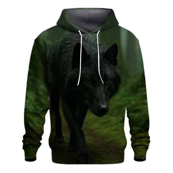 Forest Wolf Beneath Old Growth Rain heavyweight hoodies
