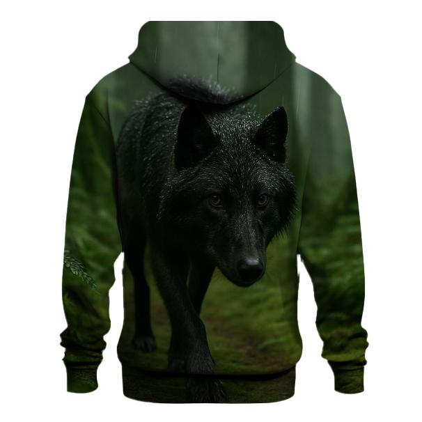 Forest Wolf Beneath Old Growth Rain heavyweight hoodies