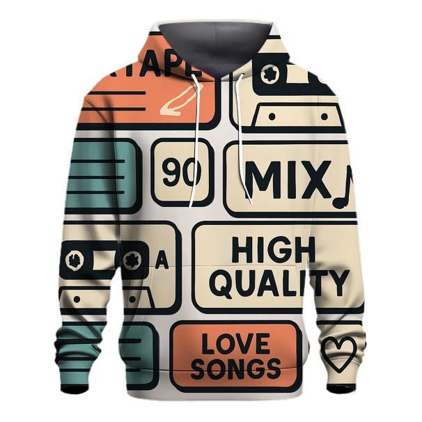 Cassette Label Sticker Collage pullover hoodies