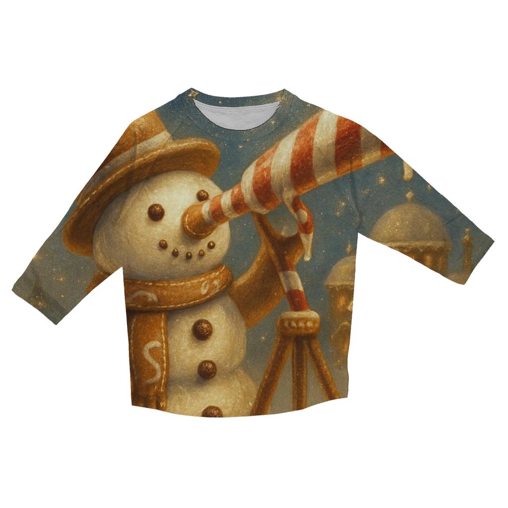 Frosted Gingerbread Observatory custom 3/4 sleeve shirts