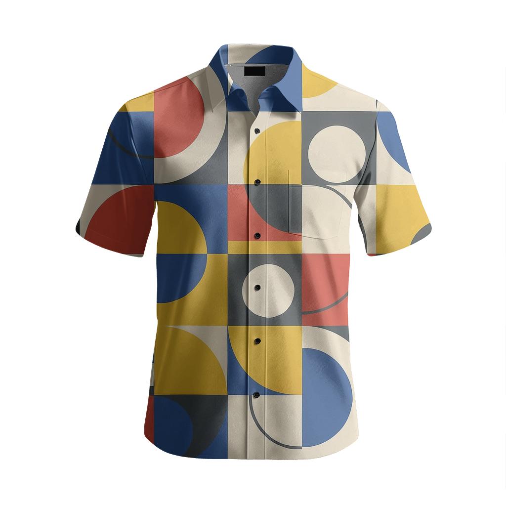 Bauhaus Planetary Color Block Grid unique embroidered patterns