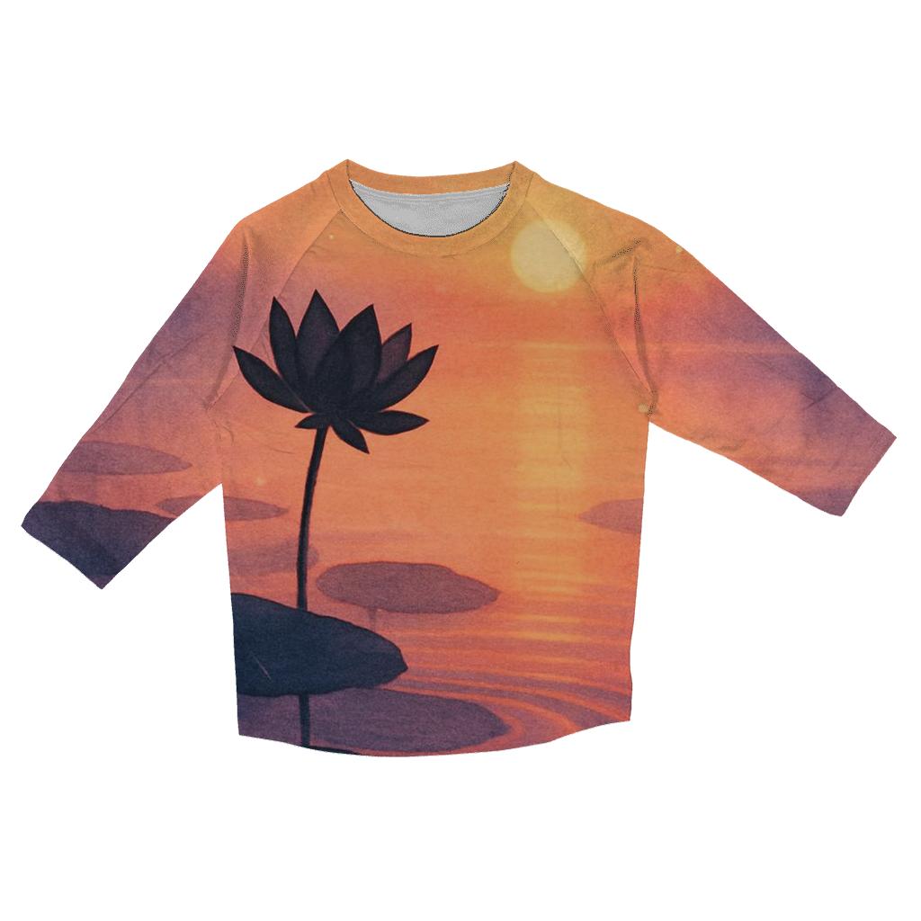 Lotus Pond Last Light fashion 3/4 sleeve shirts