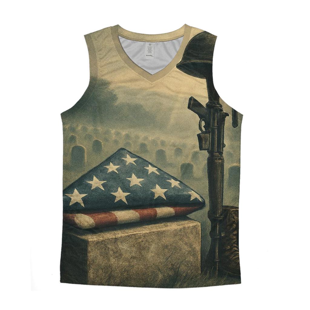 Memorial Fold Under Quiet Skies sports performance tank tops
