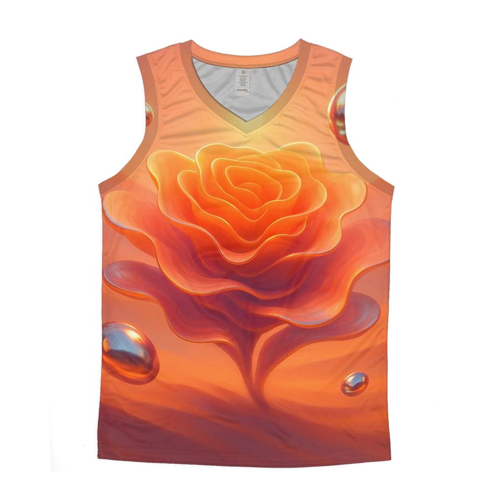 Solar Bloom Mirage cotton sleeveless tops