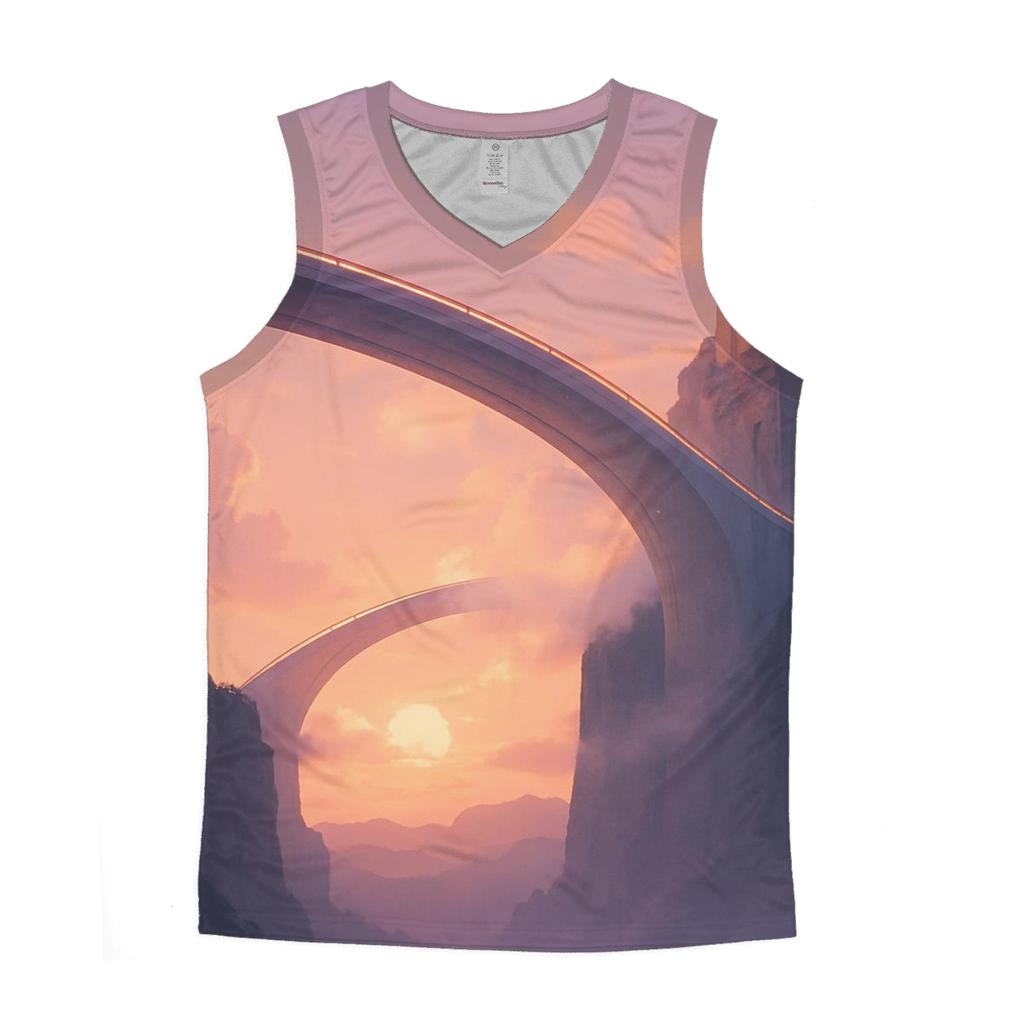 Skybridge Golden Hour Drift graphic print tank tops