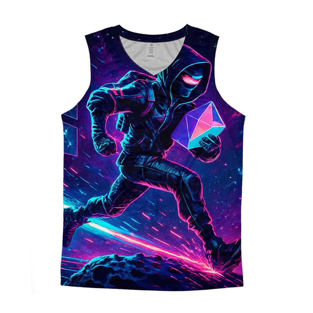 Neon Comet Courier Run cotton sleeveless tops
