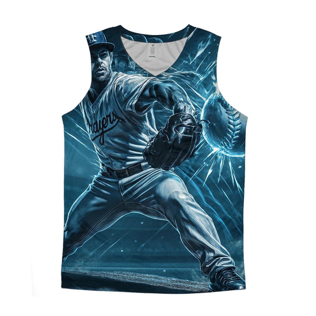 Chrome Pitcher Time Slice personalized athletic tanks