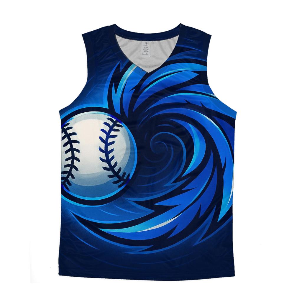 Feather Spiral With Blue Jays Breakball personalized athletic tanks