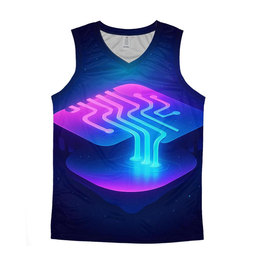 Aurora Circuit Lagoon sports performance tank tops