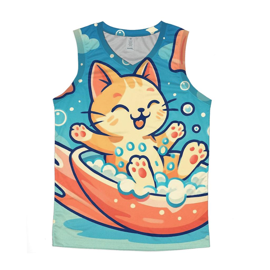 Bubble Comet Bath Time graphic print tank tops