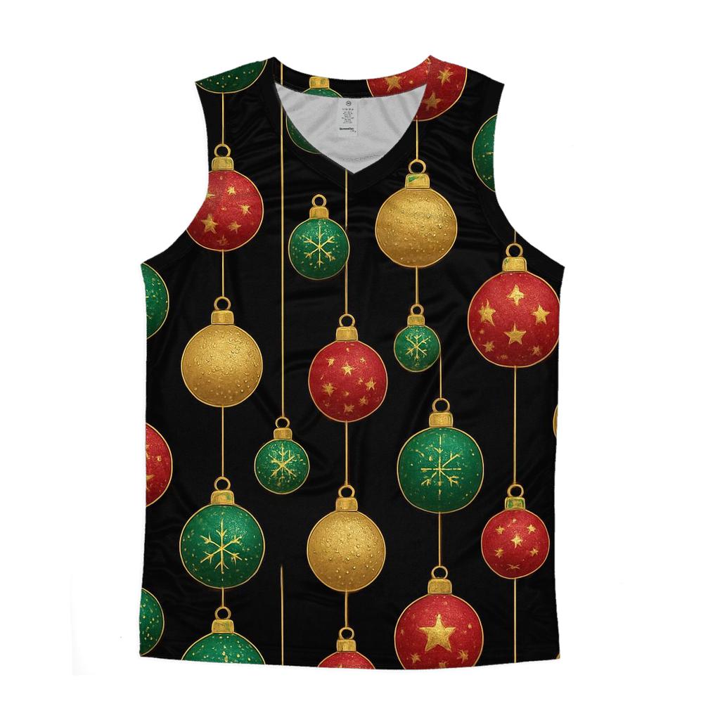 Ornament Stripe Grid On Black Background cotton sleeveless tops