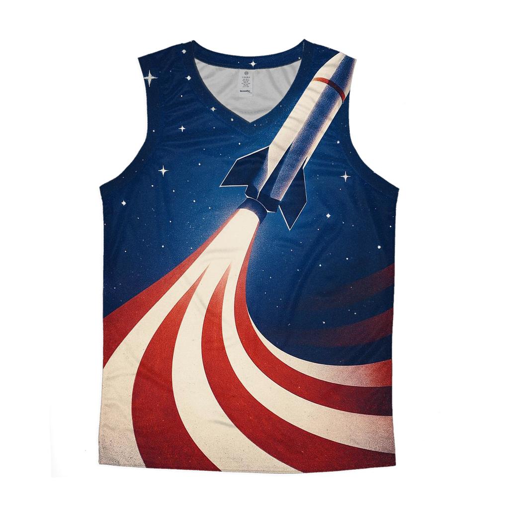 Rocket Trail Stripes Ascension casual summer tank tops