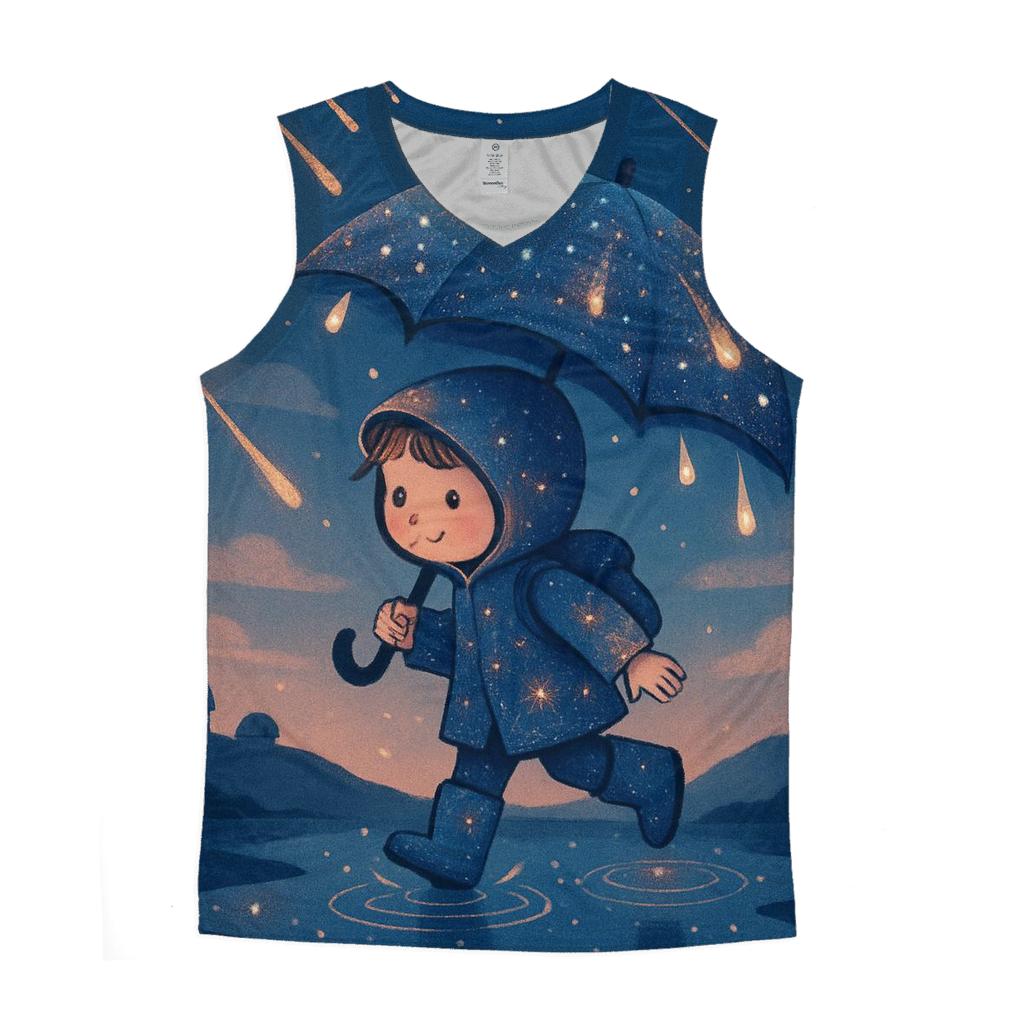 Raincoat Under A Meteor Shower personalized athletic tanks