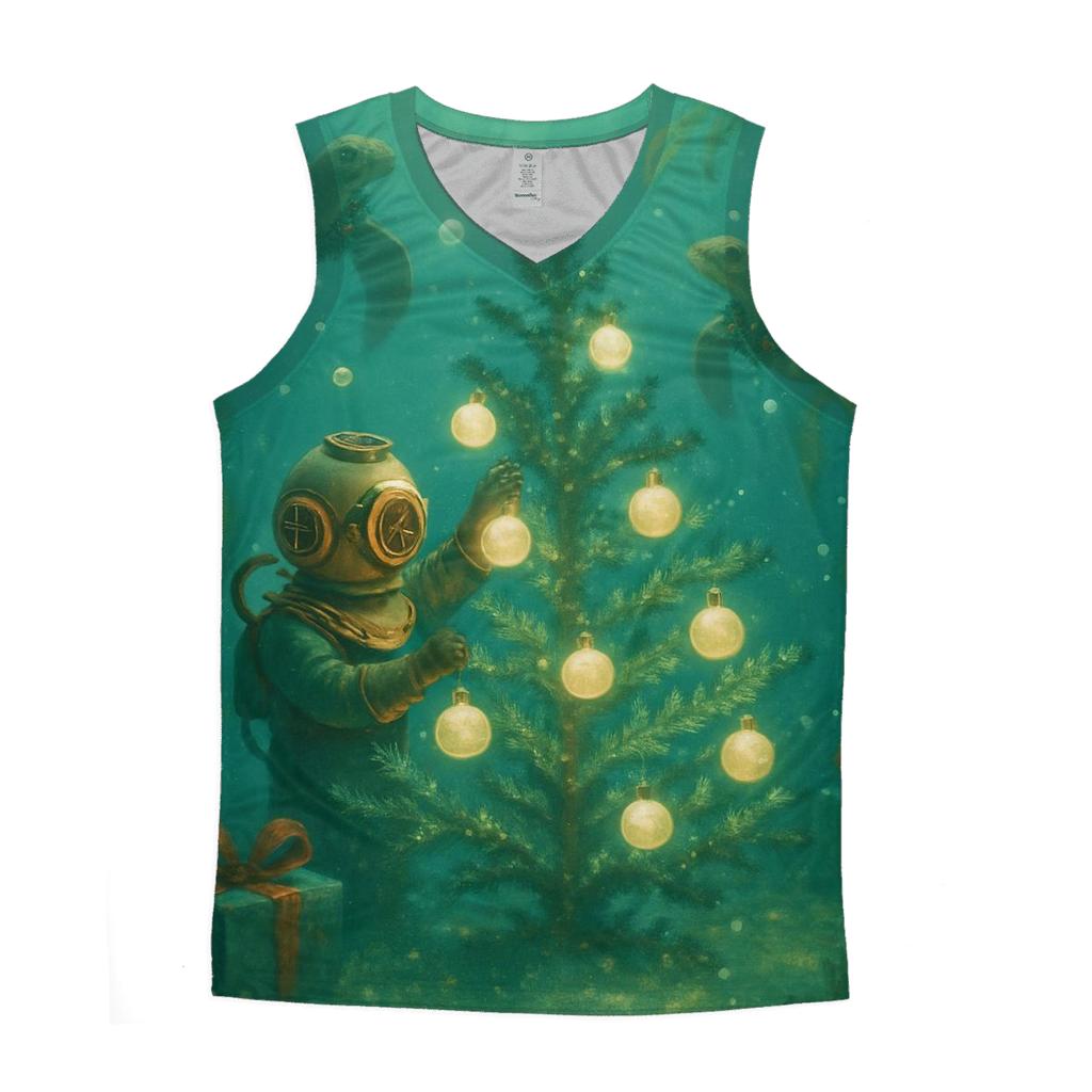 Christmas Tree Deep Sea Diver trendy fitted tank tops