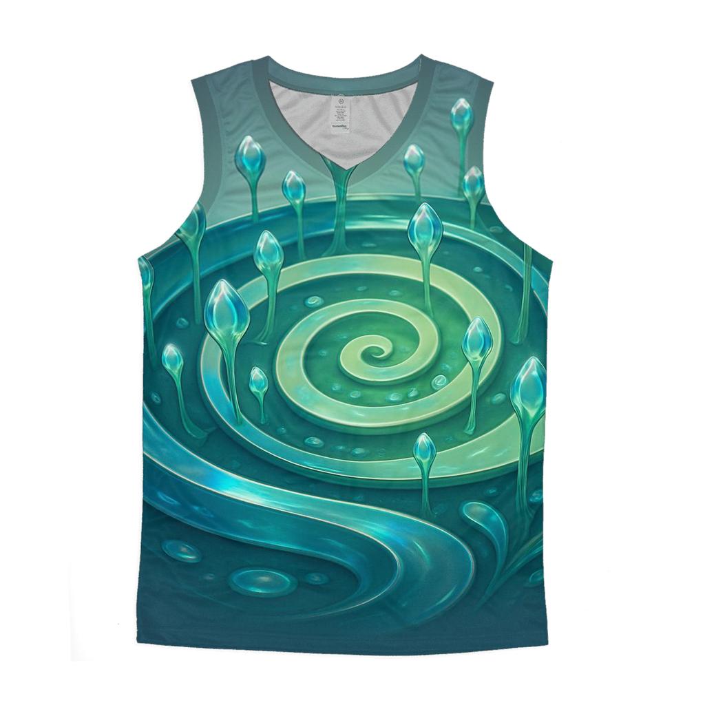 Liquid Quartz Spiral Garden casual summer tank tops