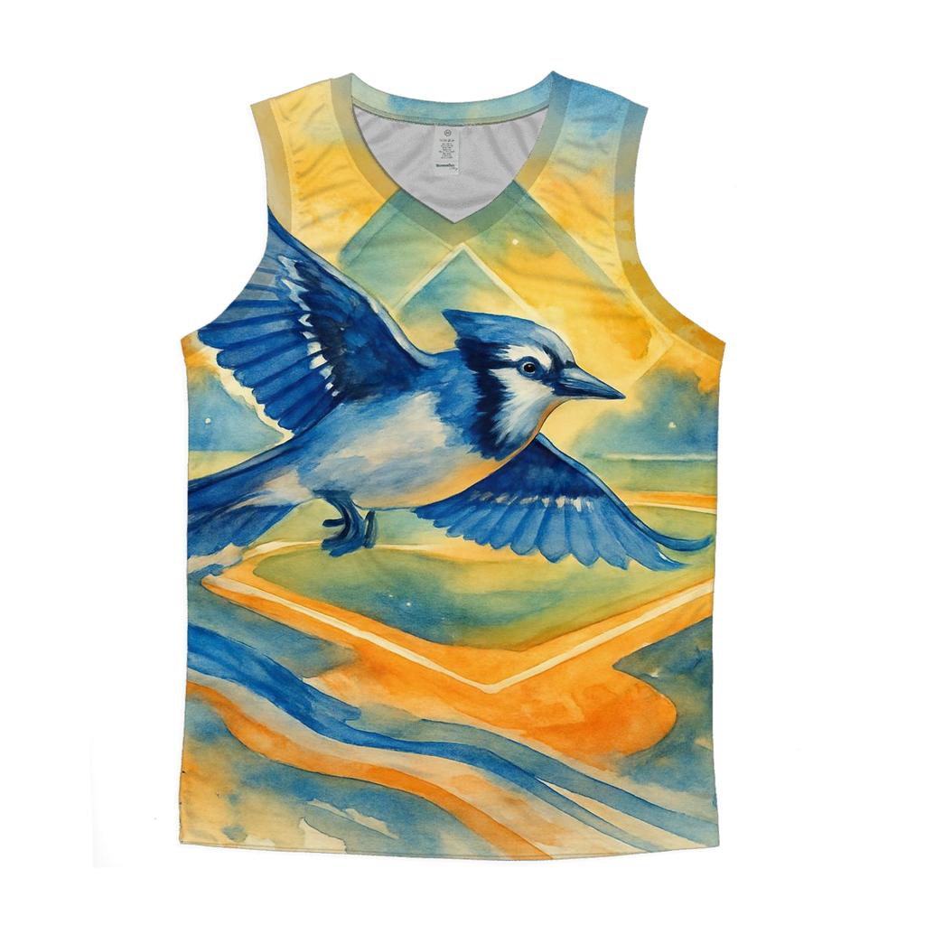 Blue Jays Sunset Glide Over The Bases designer workout tanks
