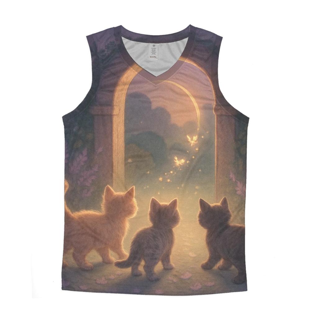 Misty Garden Gate Purr Portal custom tank tops