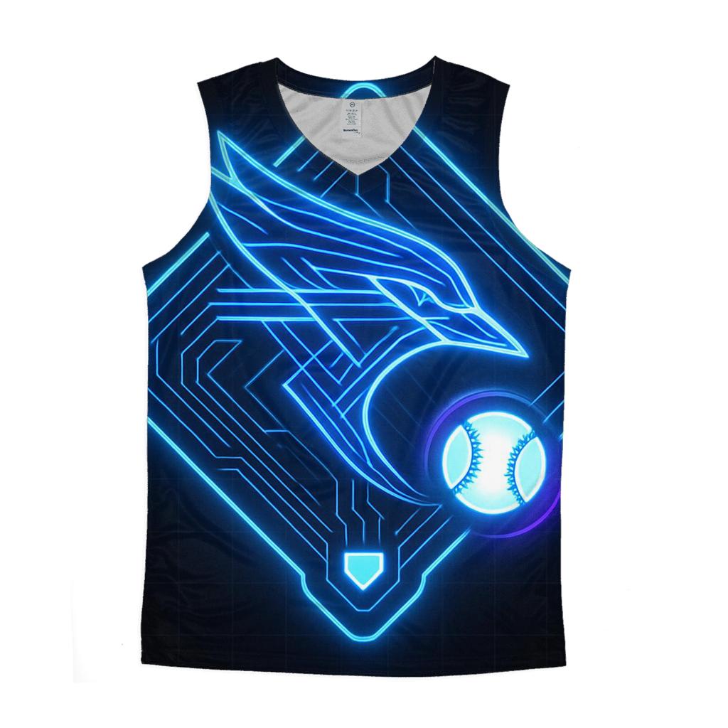 Diamond Circuit In Blue Jays Neon Night stylish racerback tanks