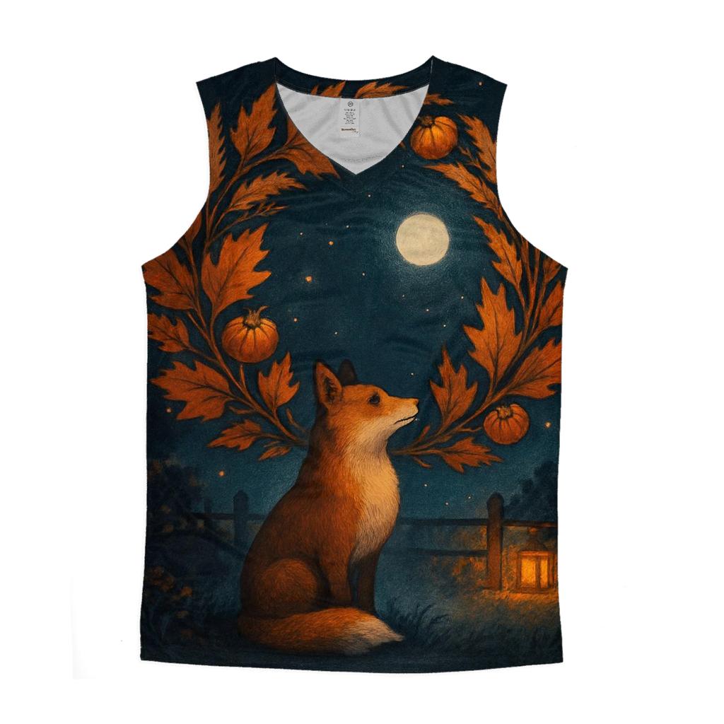 Autumn Leaf Wreath Moonlit Thanks custom tank tops