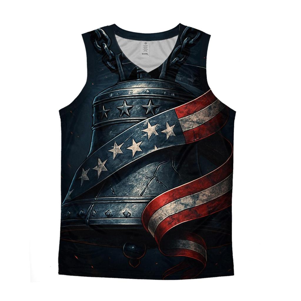Freedom Bell Of Steel And Stripes cotton sleeveless tops