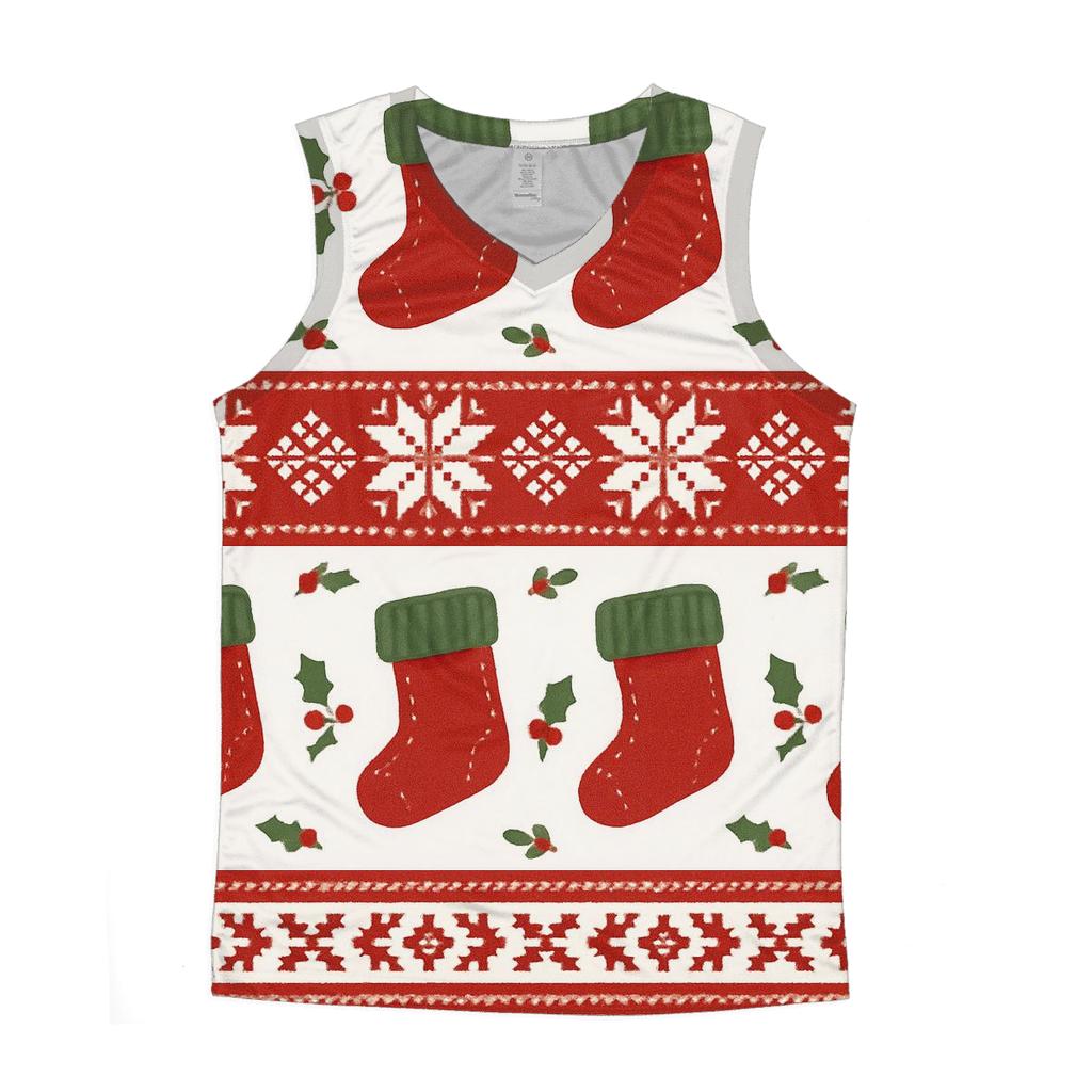 Stocking Border Stripe Repeat On White Background stylish racerback tanks