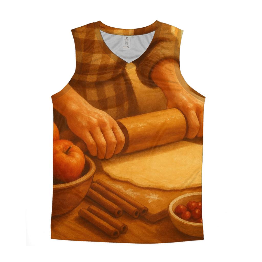 Grandma Hands Rolling Pie Dough custom tank tops