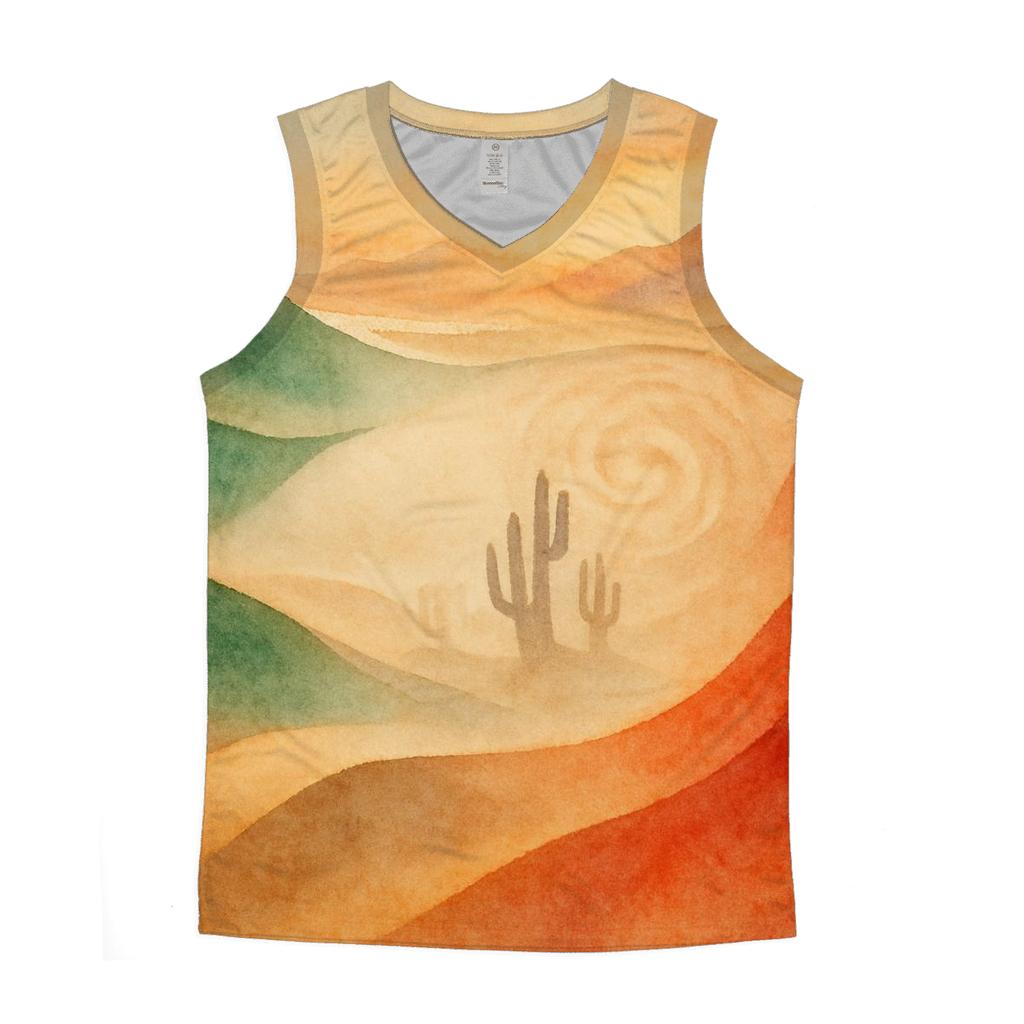 Mexico Desert Flag Mirage graphic print tank tops
