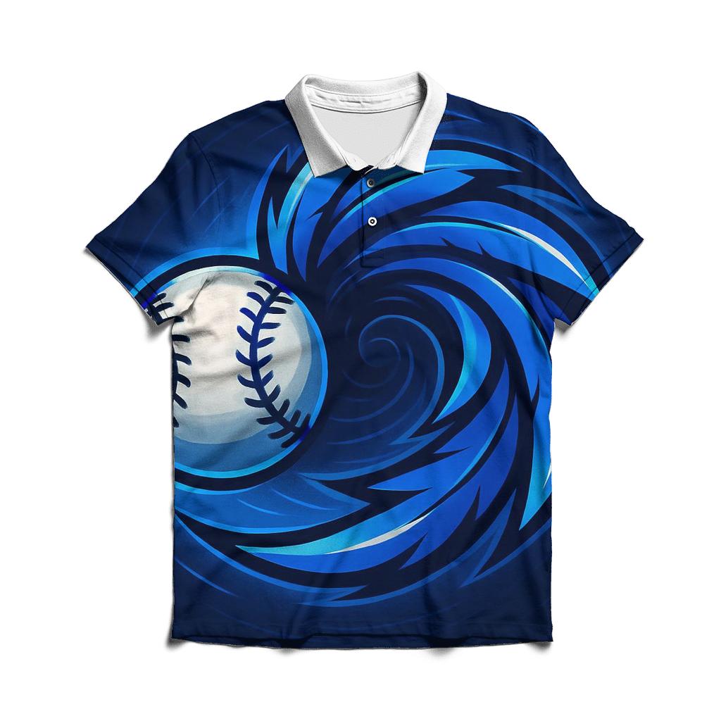 Feather Spiral With Blue Jays Breakball personalized polo shirts