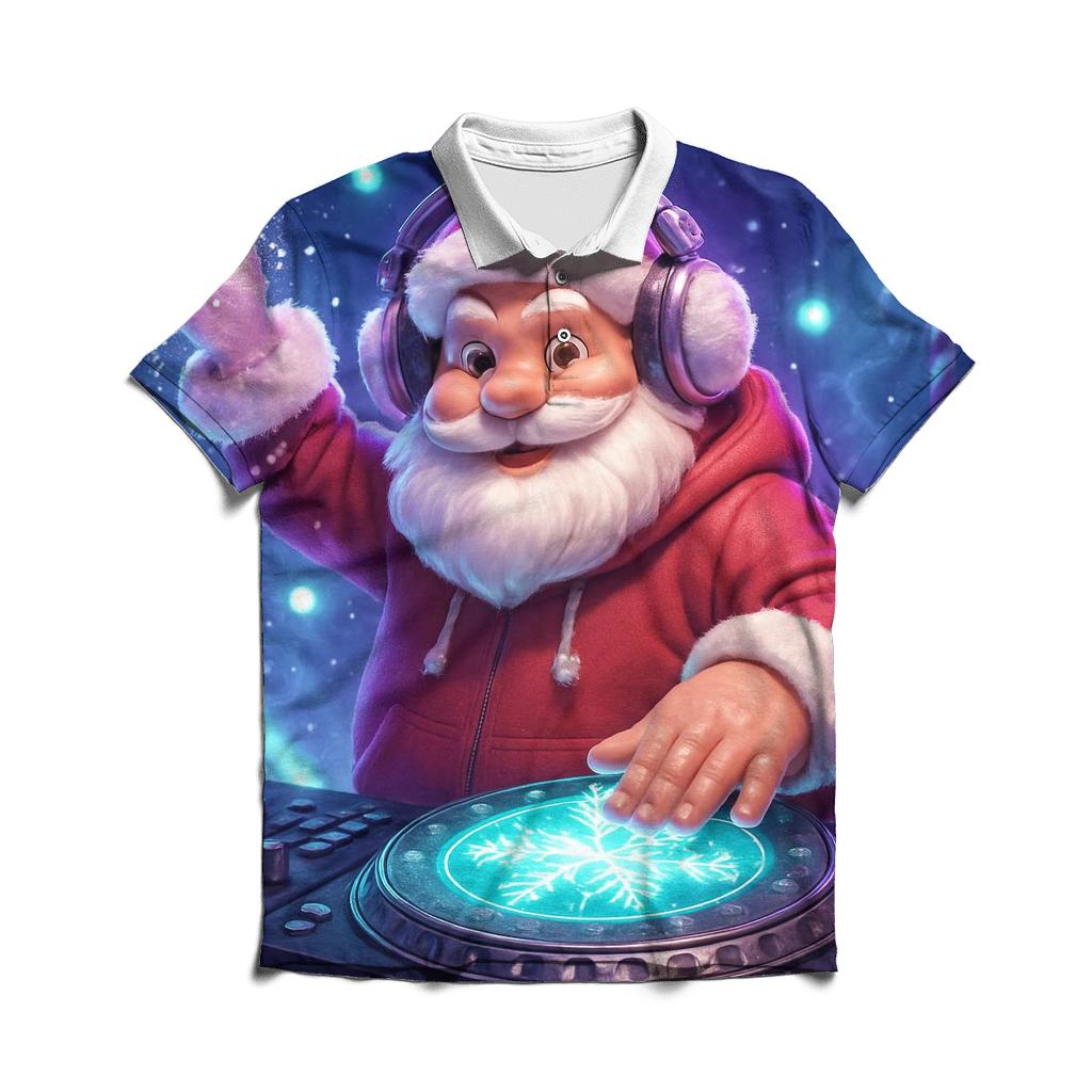 Santa DJ Blizzard Drop personalized polo shirts