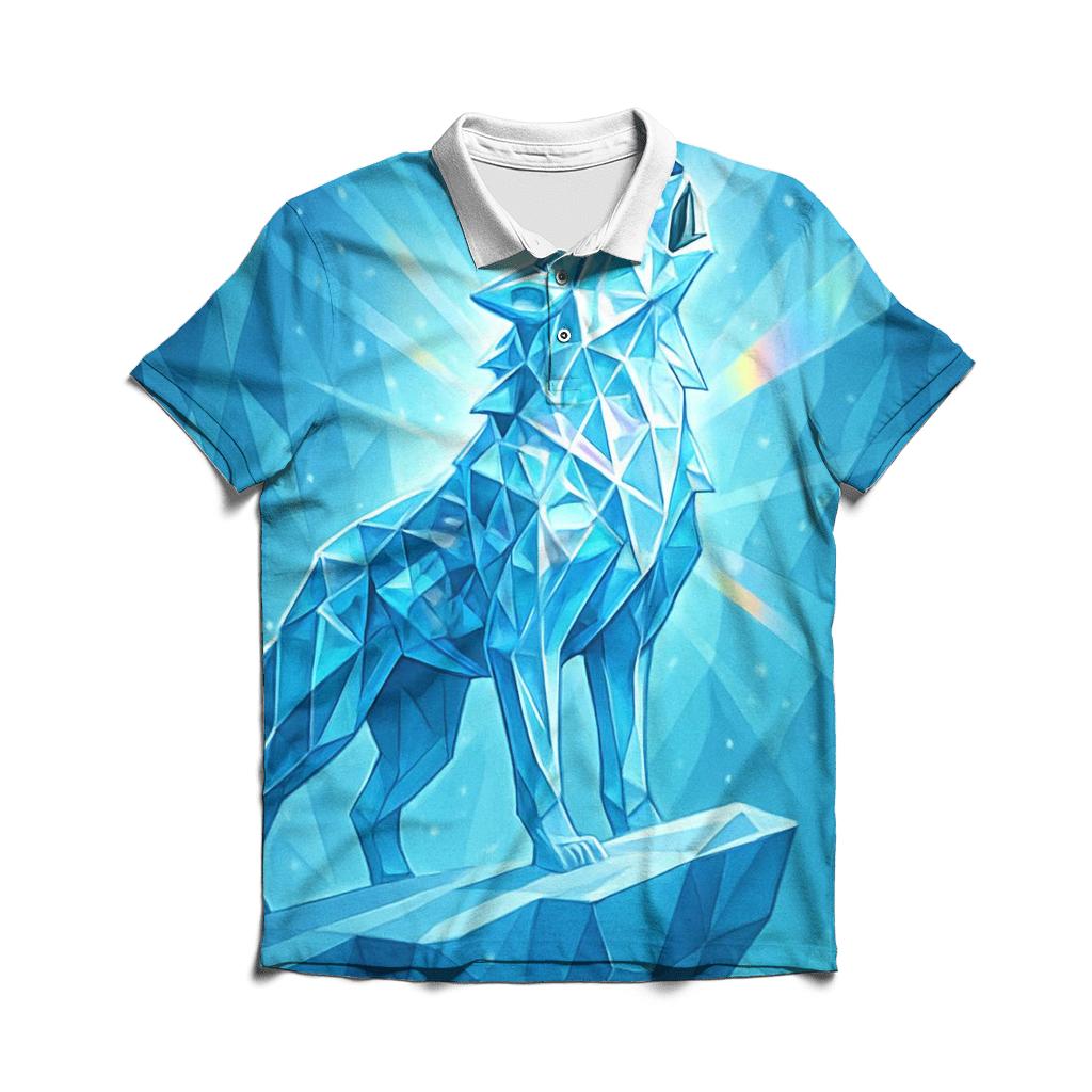 Prismatic Glacier Howler embroidered polo tops