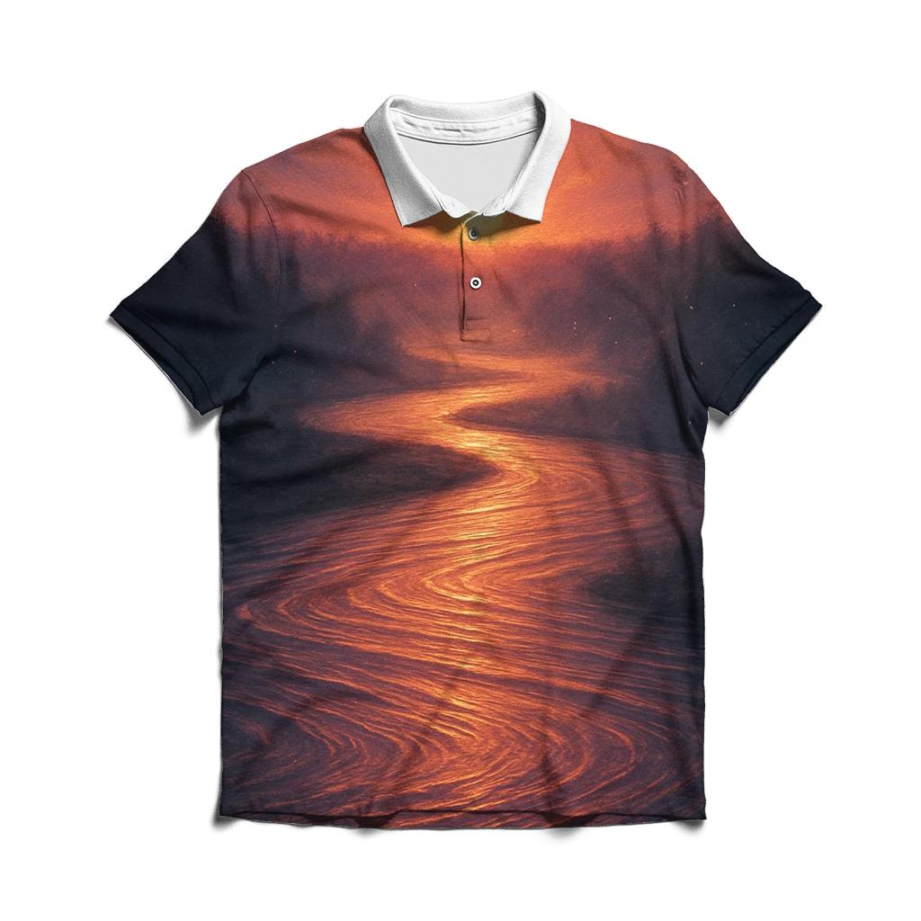 River Of Copper Light stylish collar polo tees