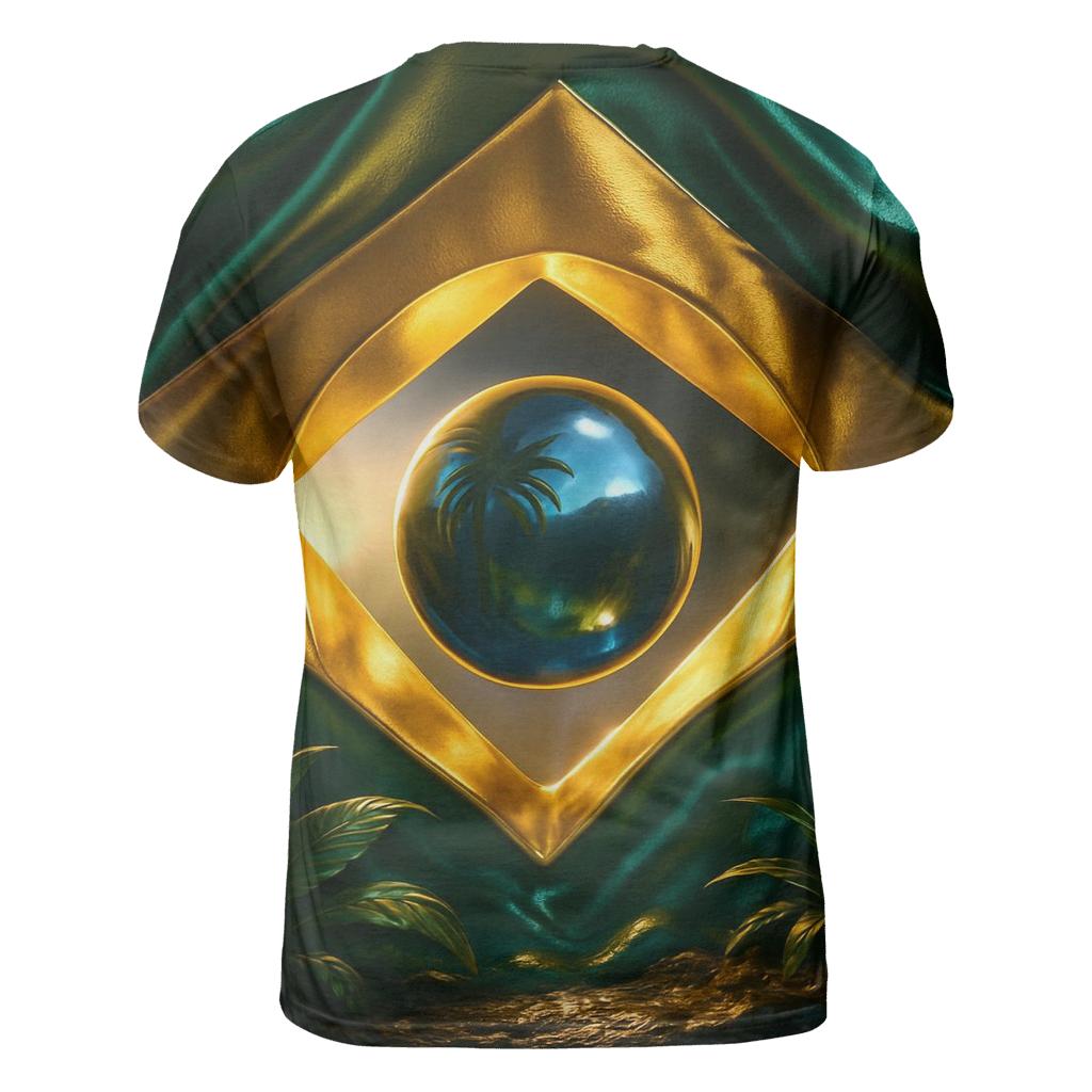 Brazil Metallic Forest Emblem custom all-over print shirts