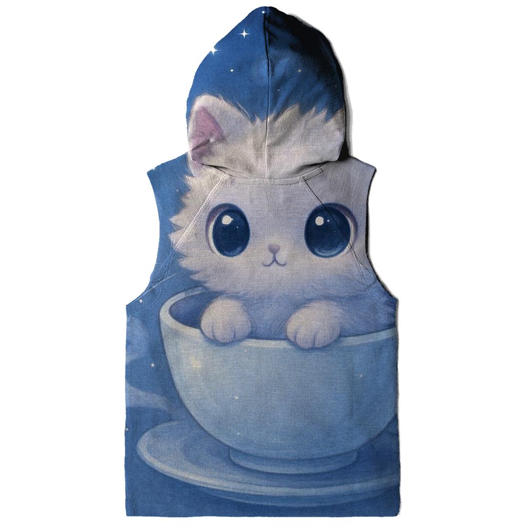 Moonlit Teacup Kitten Drift graphic hoodies