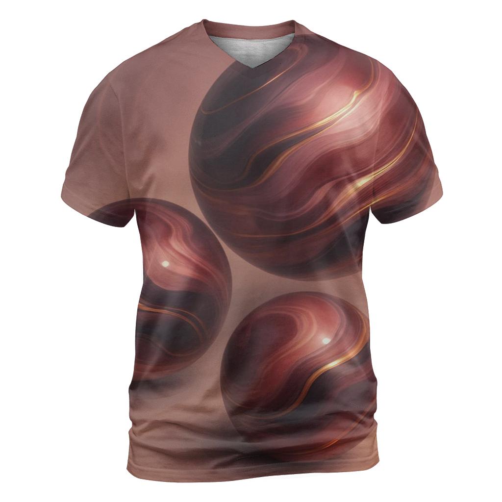 Iridescent Marble Drift custom all-over print shirts