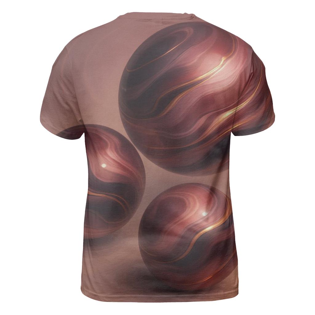 Iridescent Marble Drift custom all-over print shirts