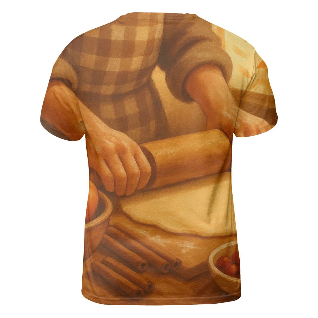 Grandma Hands Rolling Pie Dough vibrant all-over design tees