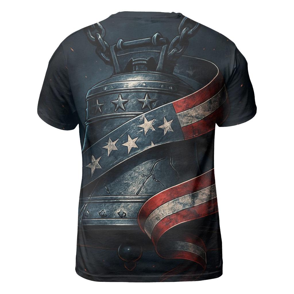Freedom Bell Of Steel And Stripes creative print fashion shirts