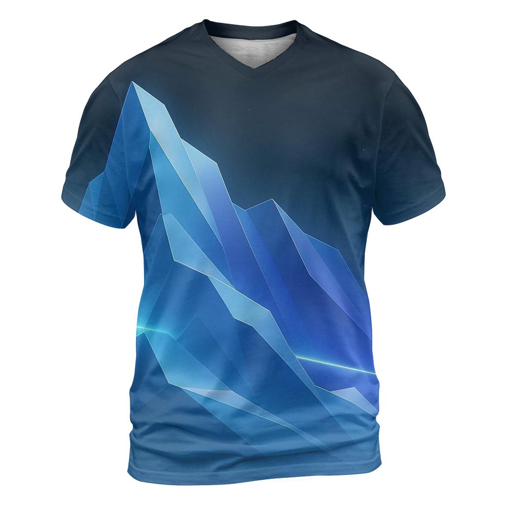 Glacier Neon Meridian artistic all-over print tops