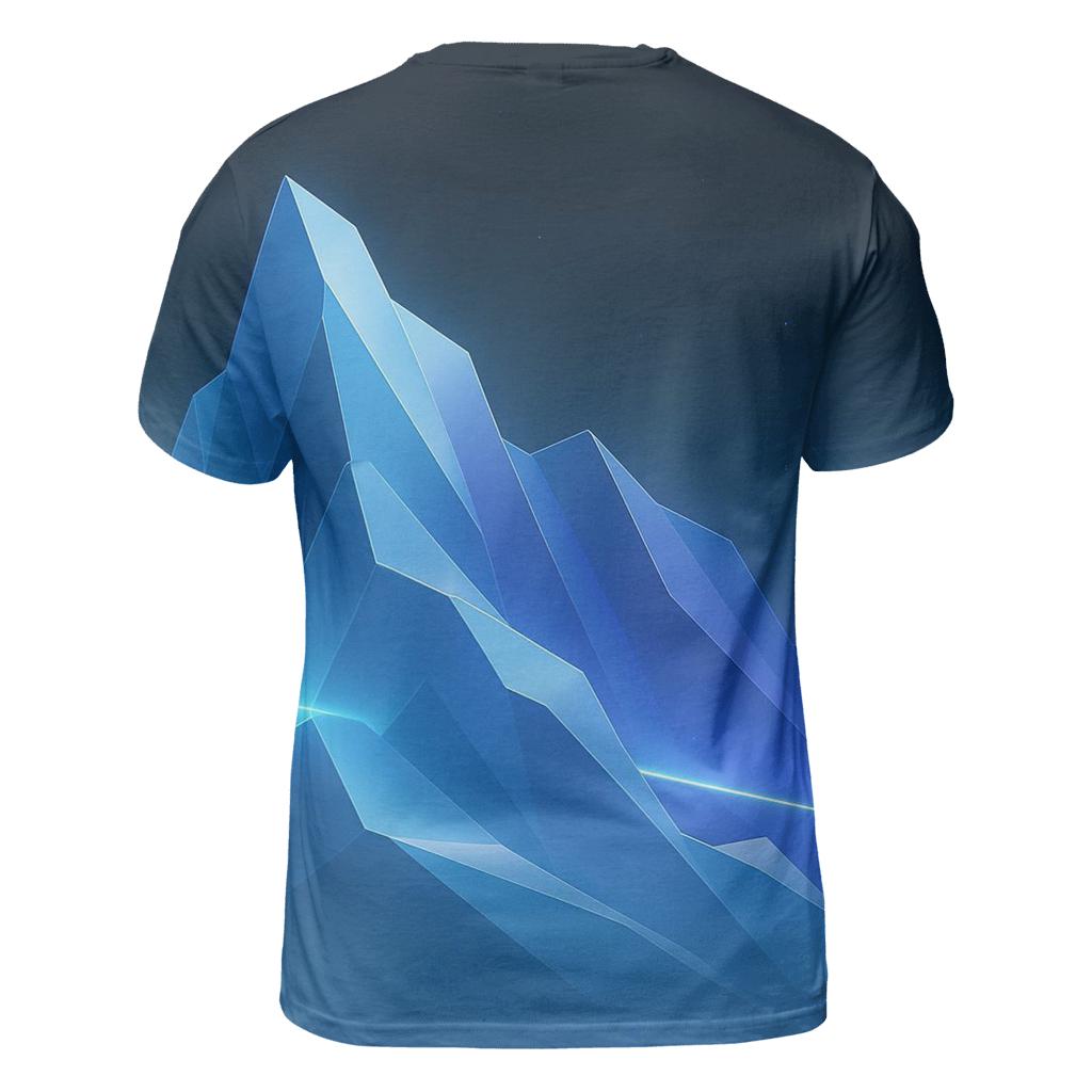 Glacier Neon Meridian artistic all-over print tops