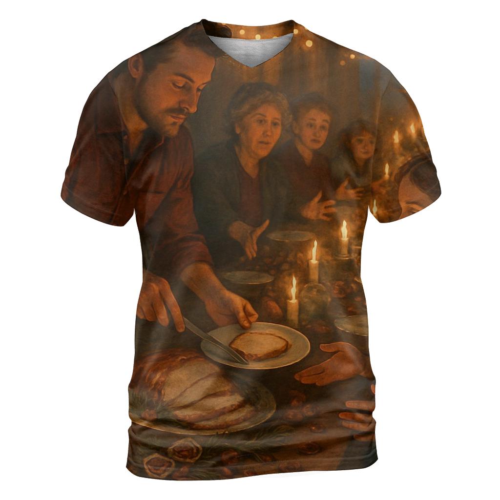 First Slice Shared At Long Table trendy printed shirt styles