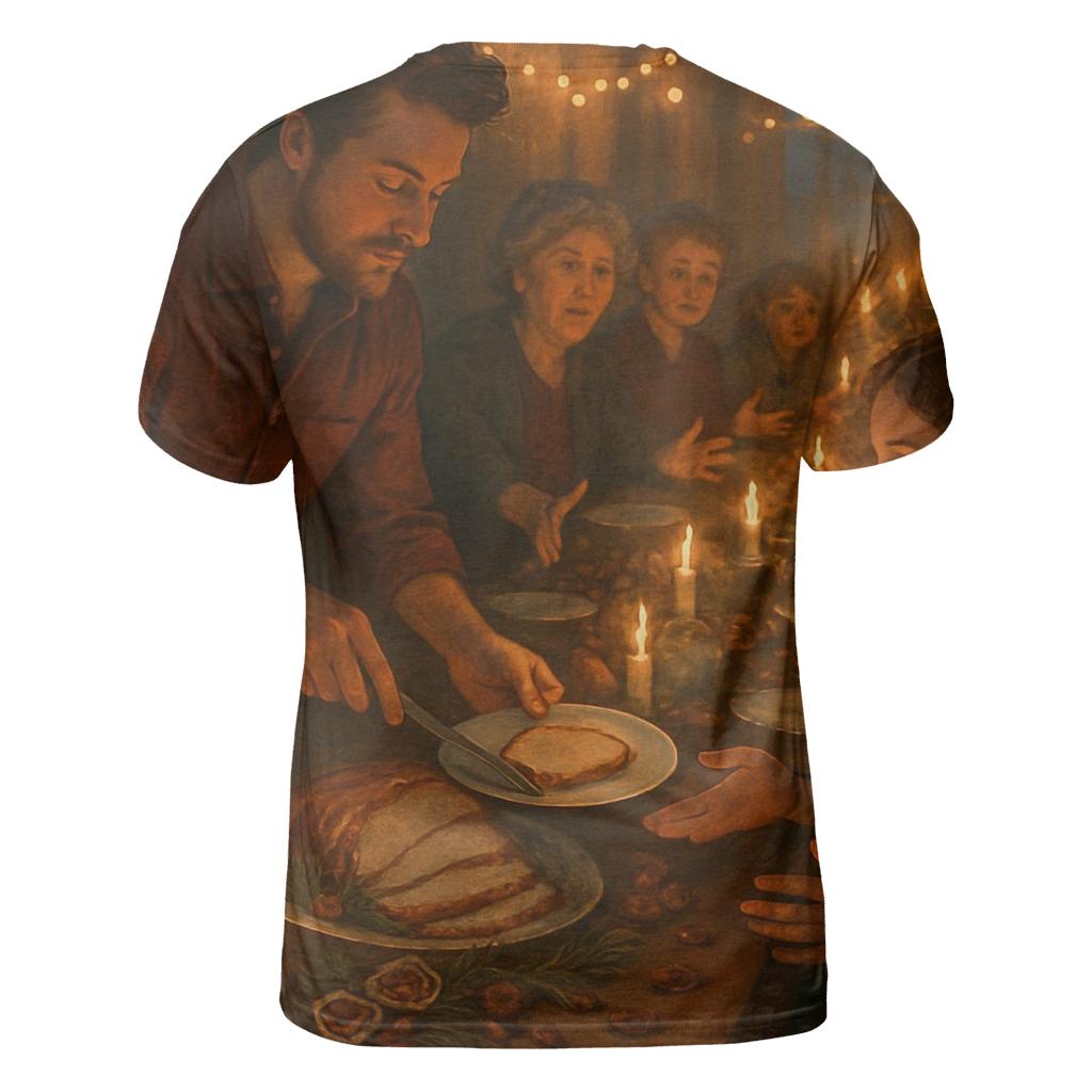 First Slice Shared At Long Table trendy printed shirt styles